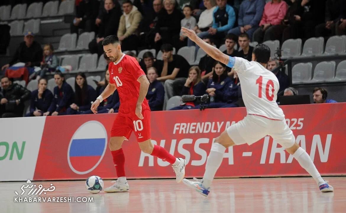 کپی فوتسال فوتبال; شکست ایران مقابل روسیه