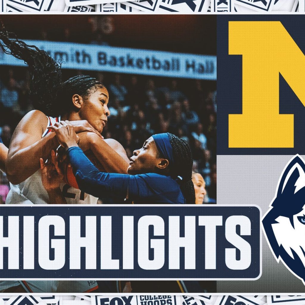 نکات برجسته ولورینز شماره 6 میشیگان در مقابل هاسکی شماره 1 UConn 🏀 FOX College Hoops